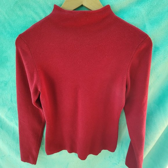 Gorgeous vintage I.N.C. red mock turtleneck size medium - Picture 3 of 8